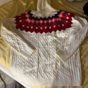 XL LOFT white sweater
